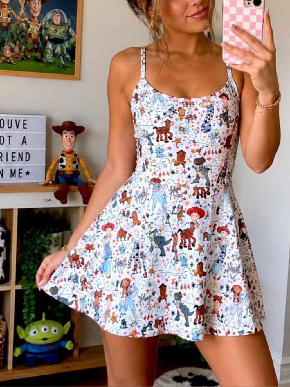 Disney Pixar Toy Story Athletic Dress Built In Shorts XS/S Run Disney Park Woody
